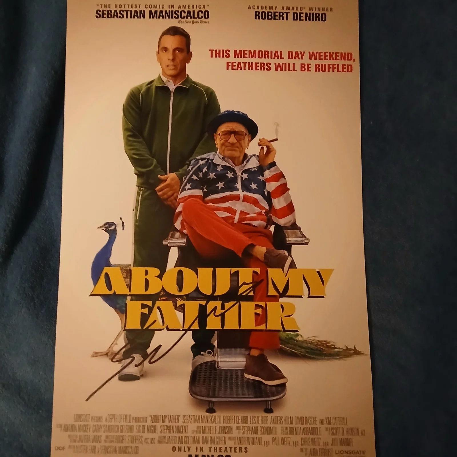 sebastian maniscalco — SEBASTIAN MANISCALCO Hand Signed ABOUT MY FATHER 11X17 Photo 📸