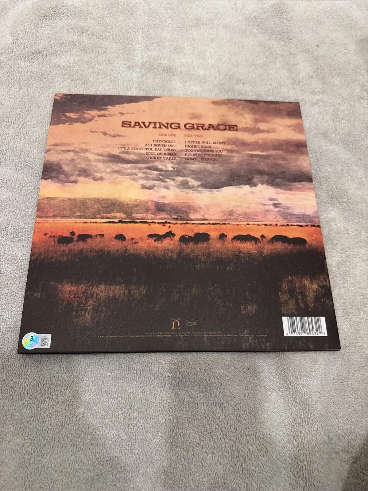 Robert Plant Signed Saving Grace Vinyl Beckett LOA, image 2