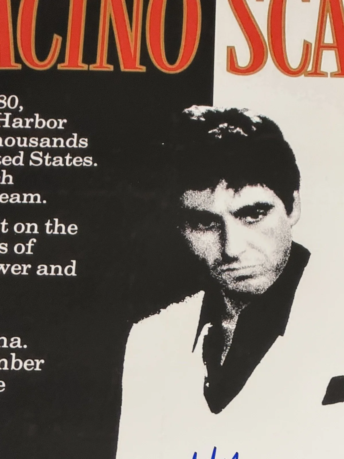 Al Pacino, Michelle Pfeiffer, Steven Bauer — Scarface Cast Signed 36”x24” Movie Poster. Signed By 9 Cast Members w/COA!!, image 3