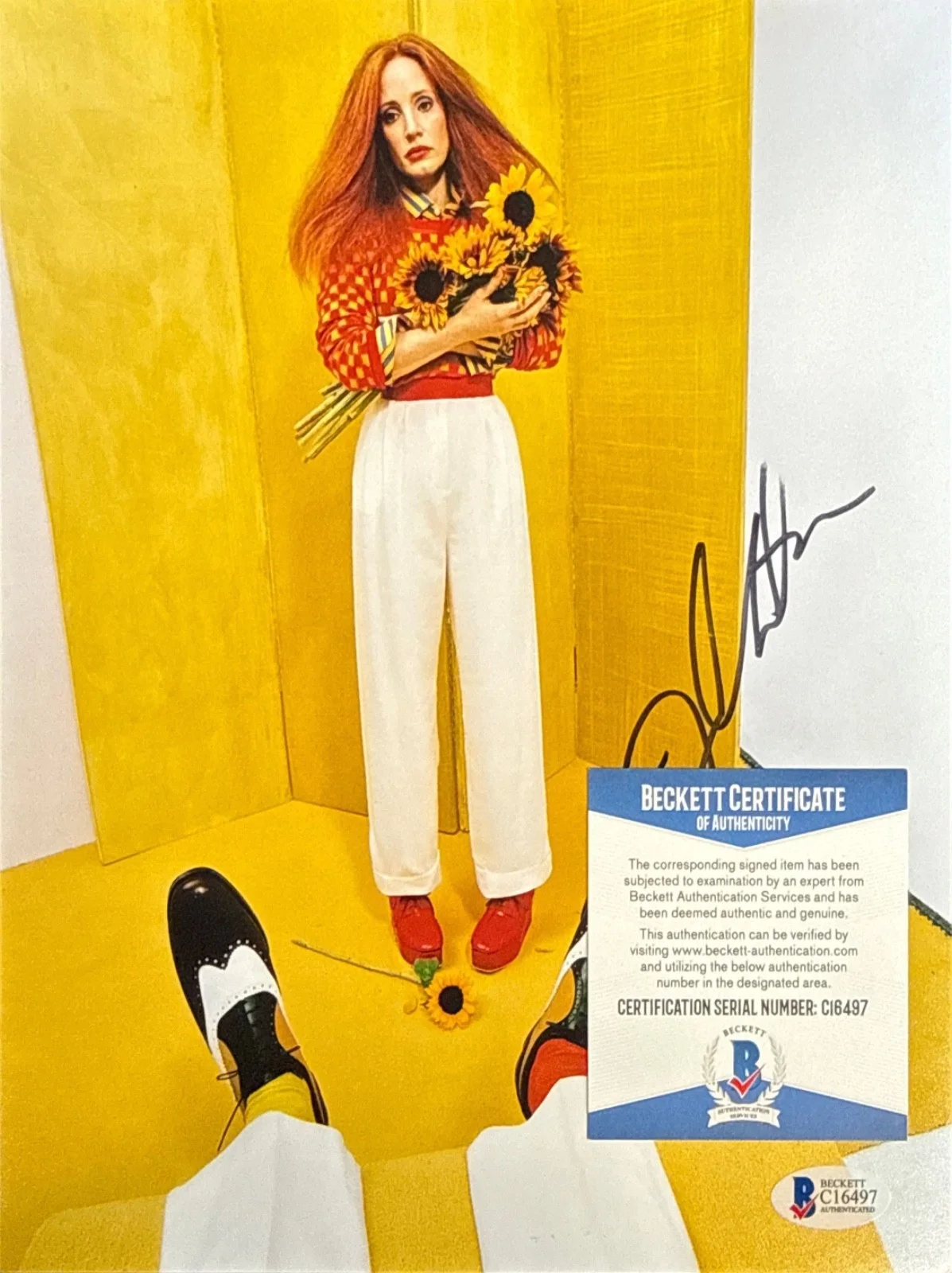 Jessica Chastain — Jessica Chastain Signed 8x10 Photo Actress BAS C16497, изображение 2
