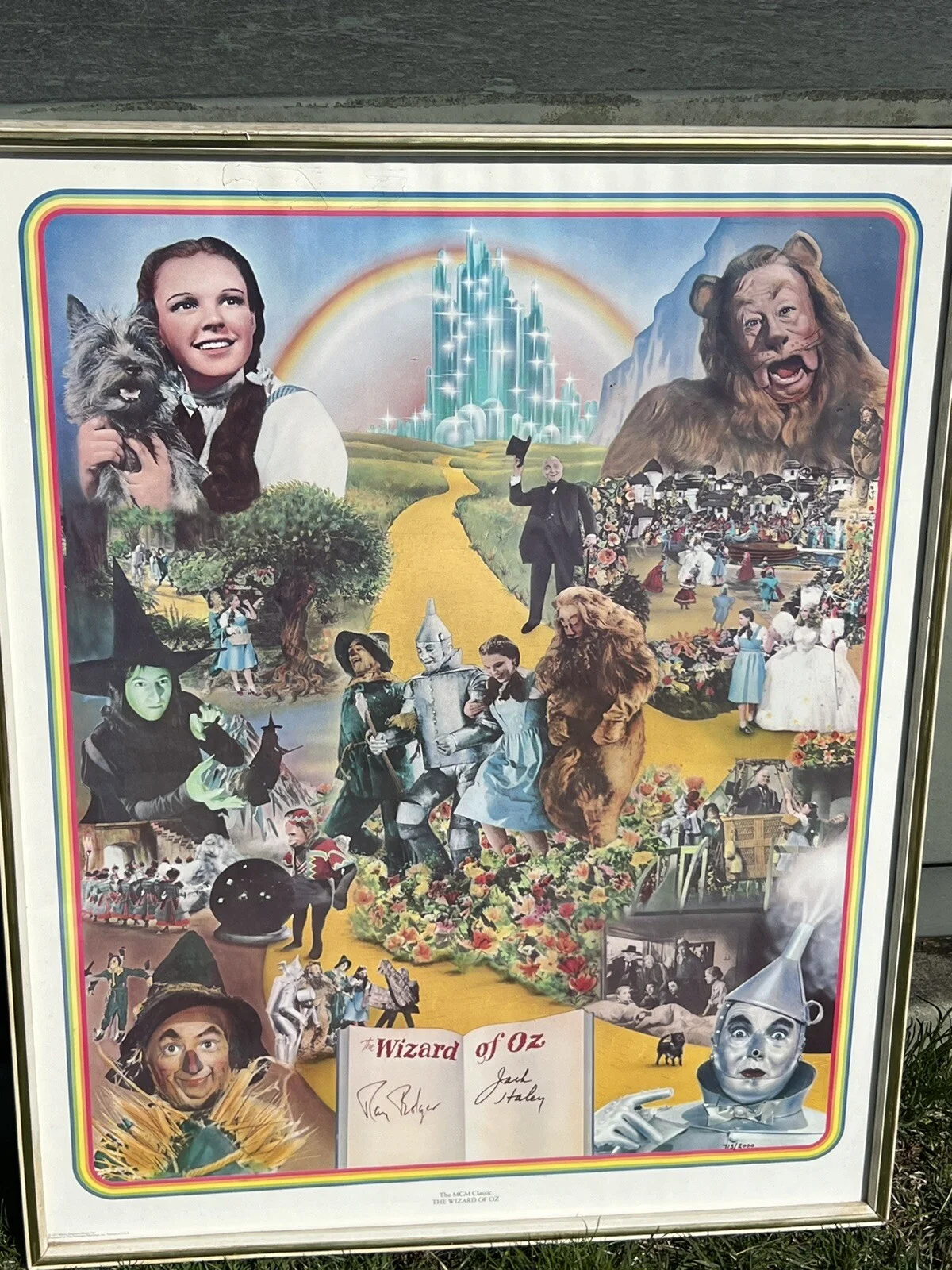 Ray Bolger & Jack Haley — 1977 WIZARD OF OZ MOVIE CAST - AUTOGRAPHED SIGNED POSTER COA 713/2000 Signature