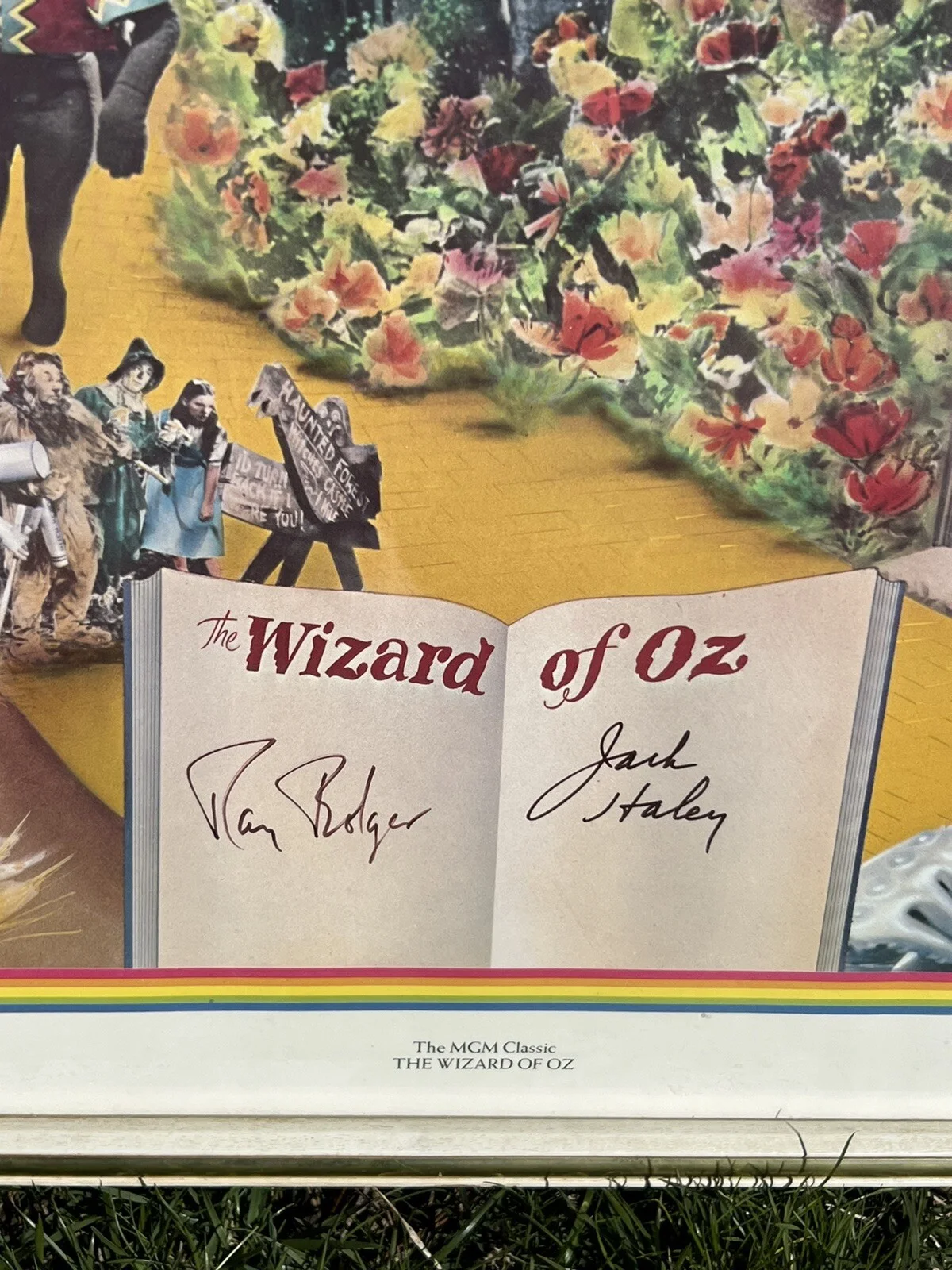 Ray Bolger, Jack Haley — 1977 WIZARD OF OZ MOVIE CAST - AUTOGRAPHED SIGNED POSTER COA 713/2000 Signature, изображение 2