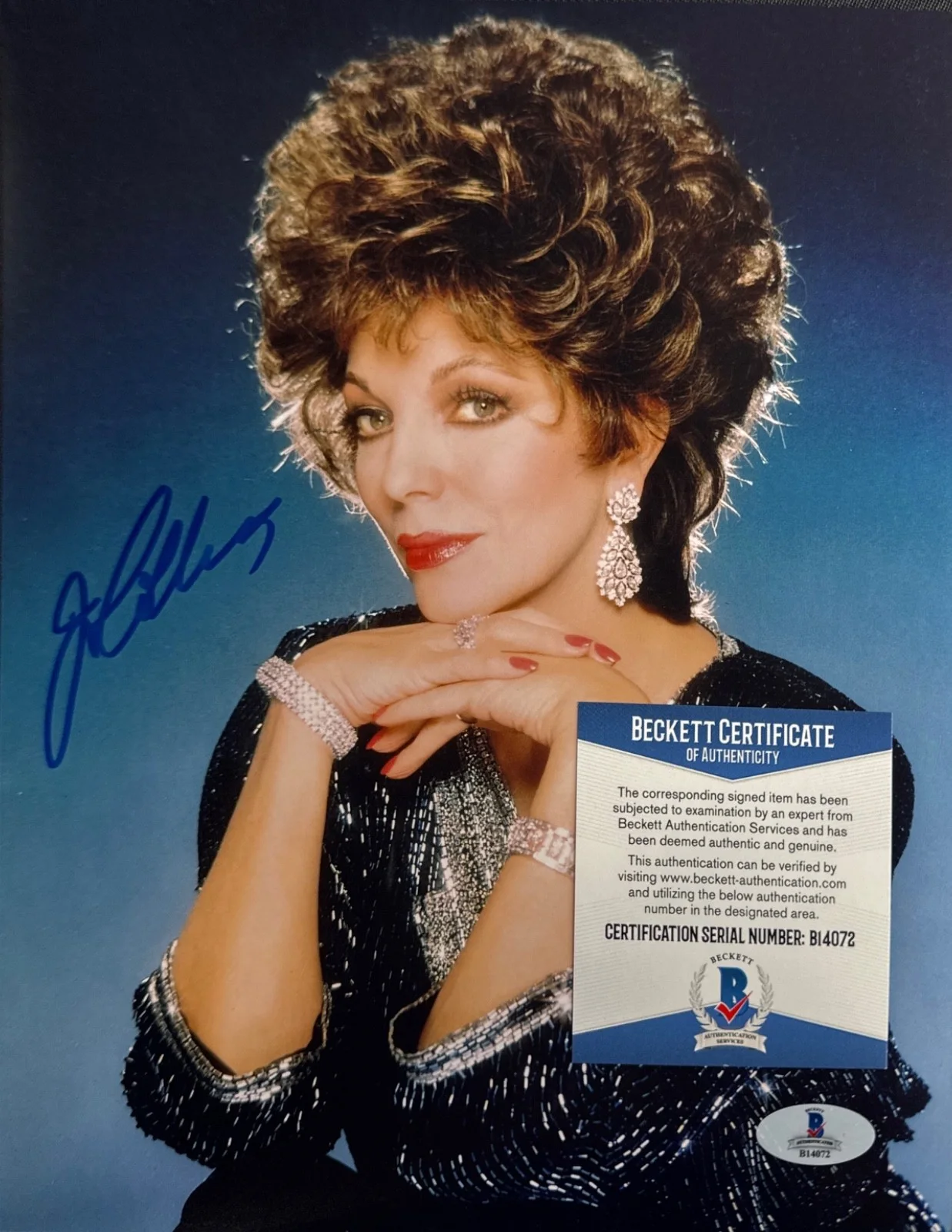 Joan Collins — Joan Collins Signed 8x10 Photo Dynasty BAS B14072, image 2