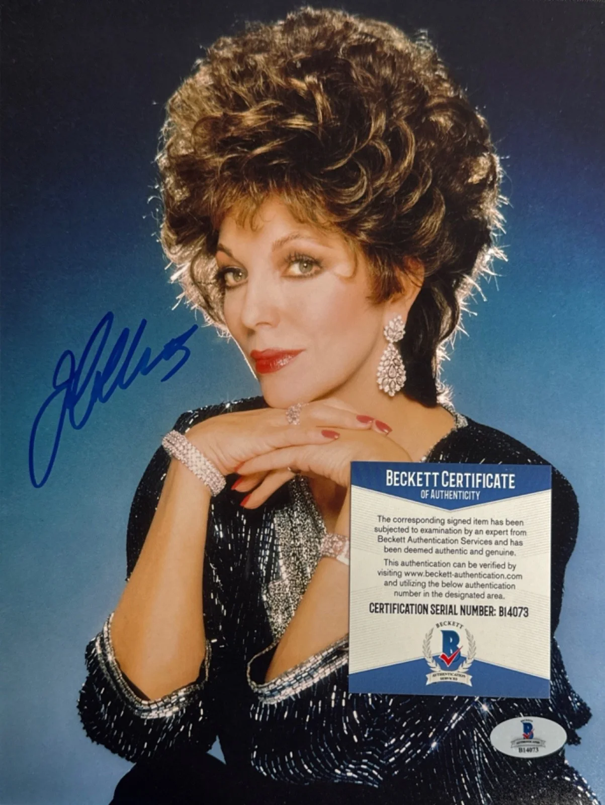 Joan Collins — Joan Collins Signed 8x10 Photo Dynasty BAS B14073, image 2