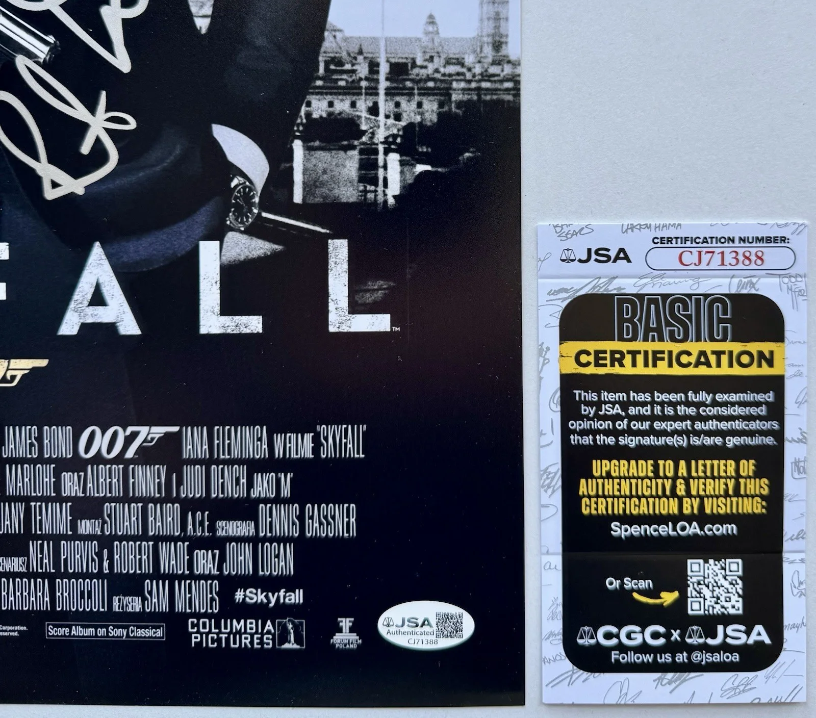 NEAL PURVIS, ROBERT WADE — NEAL PURVIS & ROBERT WADE SIGNED AUTOGRAPH "SKYFALL" 12X18 PHOTO POSTER +JSA COA, изображение 3