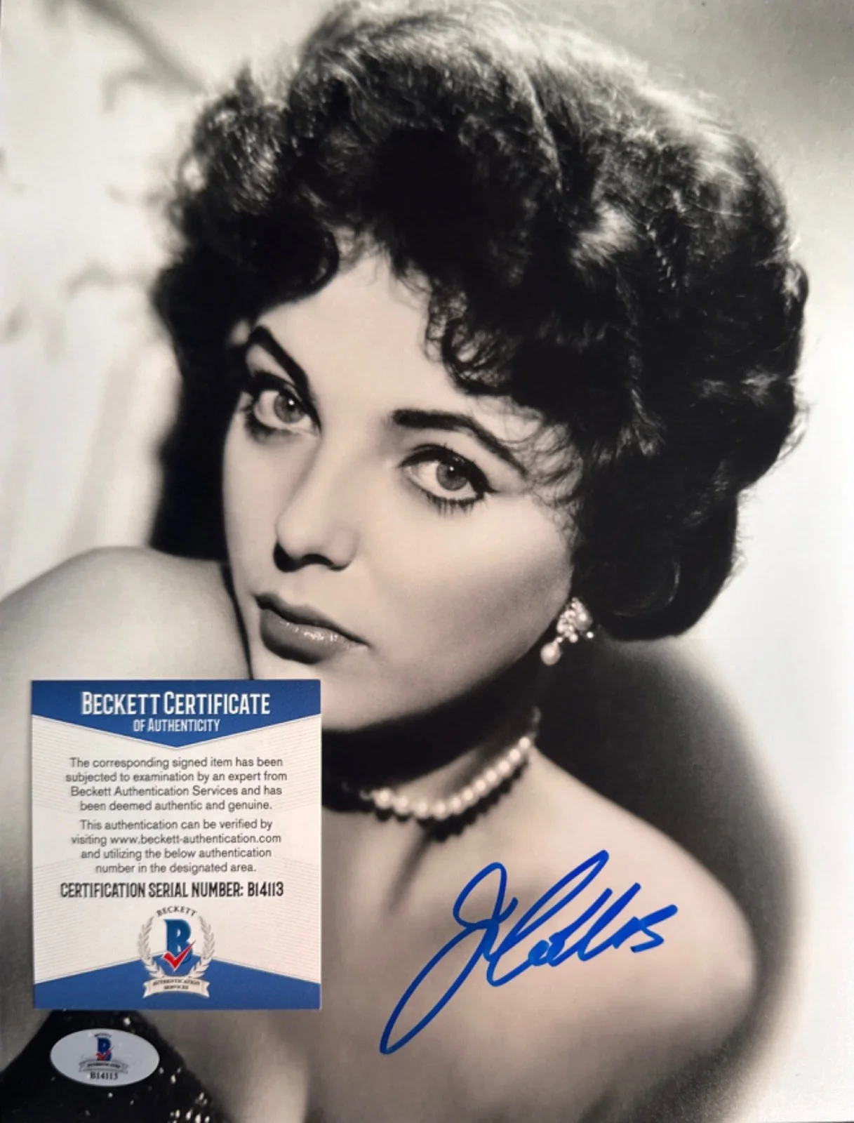 Joan Collins — Joan Collins Signed 8x10 Photo Dynasty BAS B14113, image 2