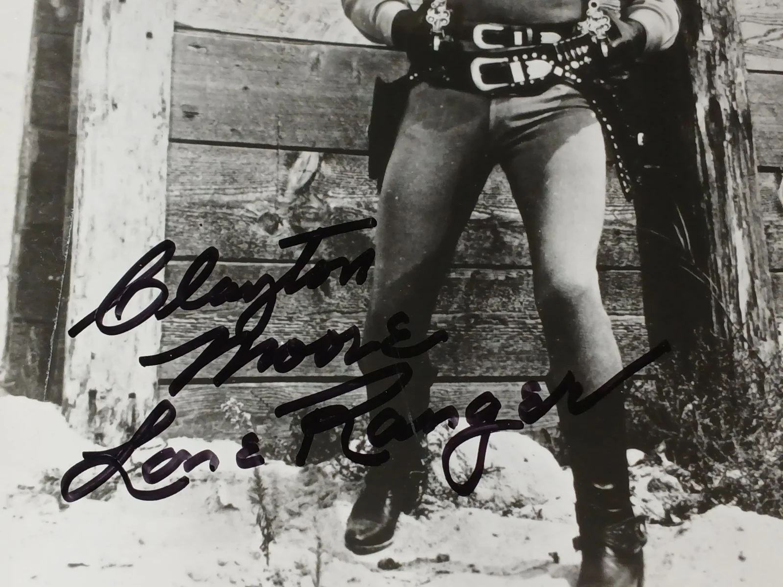 Jim Davis — Clayton Moore Lone Ranger Autographed Photo Signed Photo 8x10 Western TV Show, изображение 2
