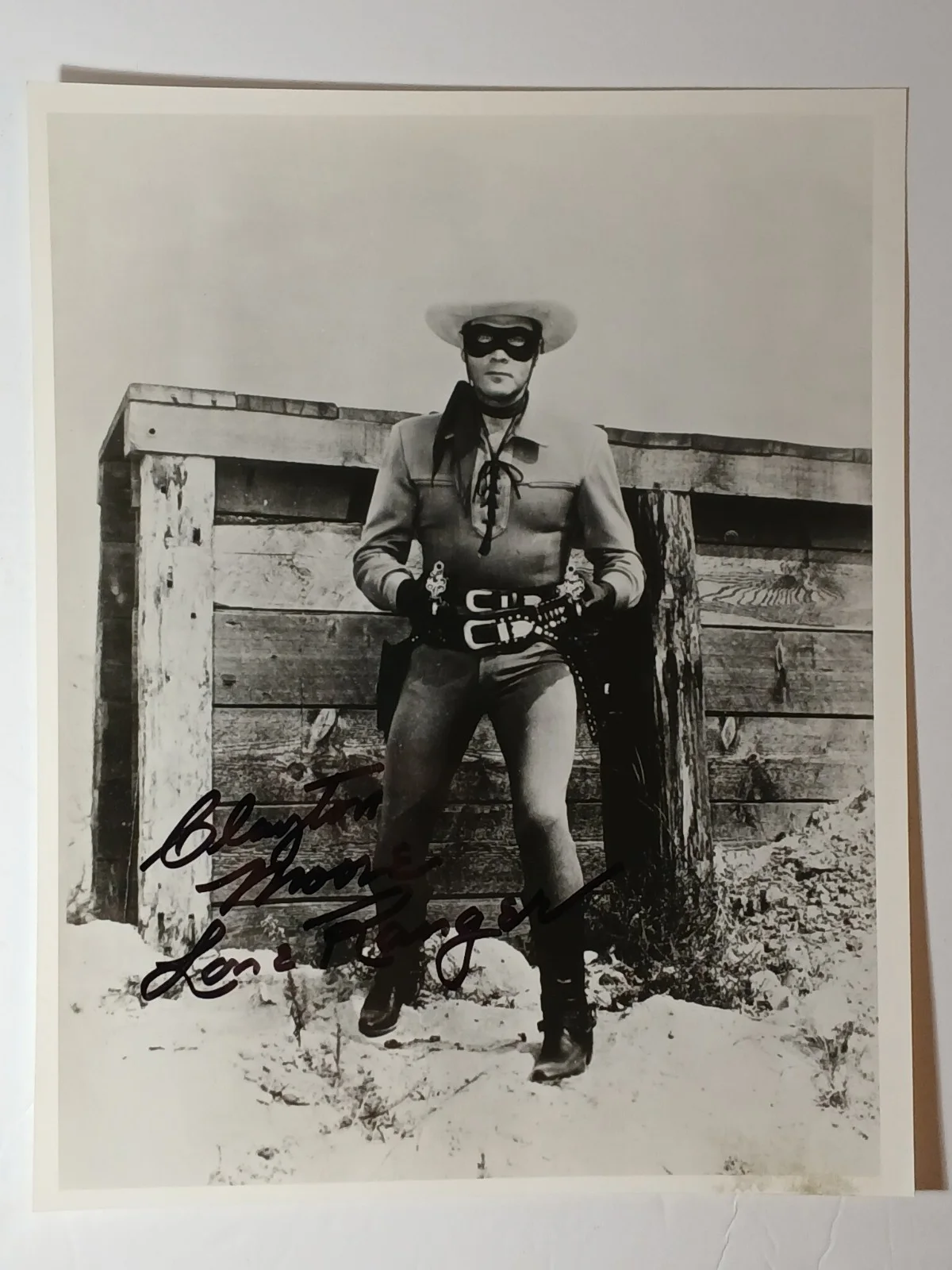 Jim Davis — Clayton Moore Lone Ranger Autographed Photo Signed Photo 8x10 Western TV Show, изображение 3