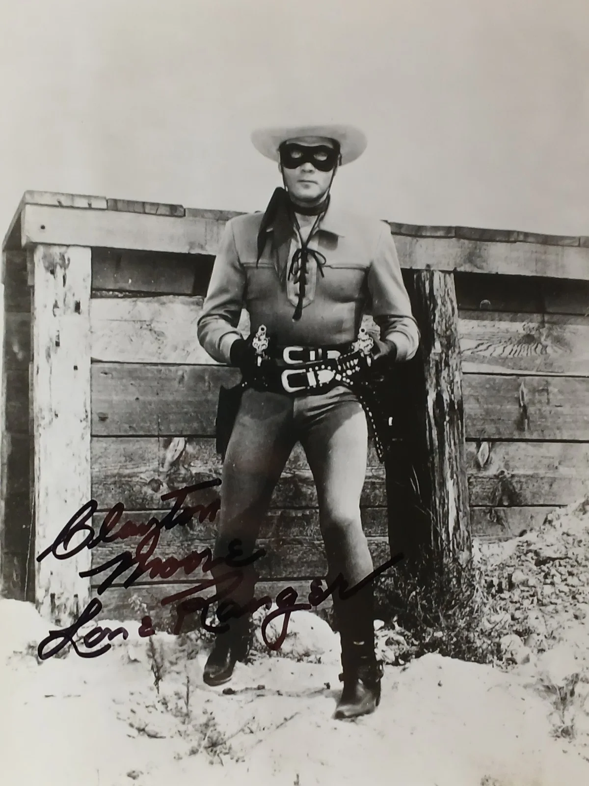 Jim Davis — Clayton Moore Lone Ranger Autographed Photo Signed Photo 8x10 Western TV Show, изображение 4