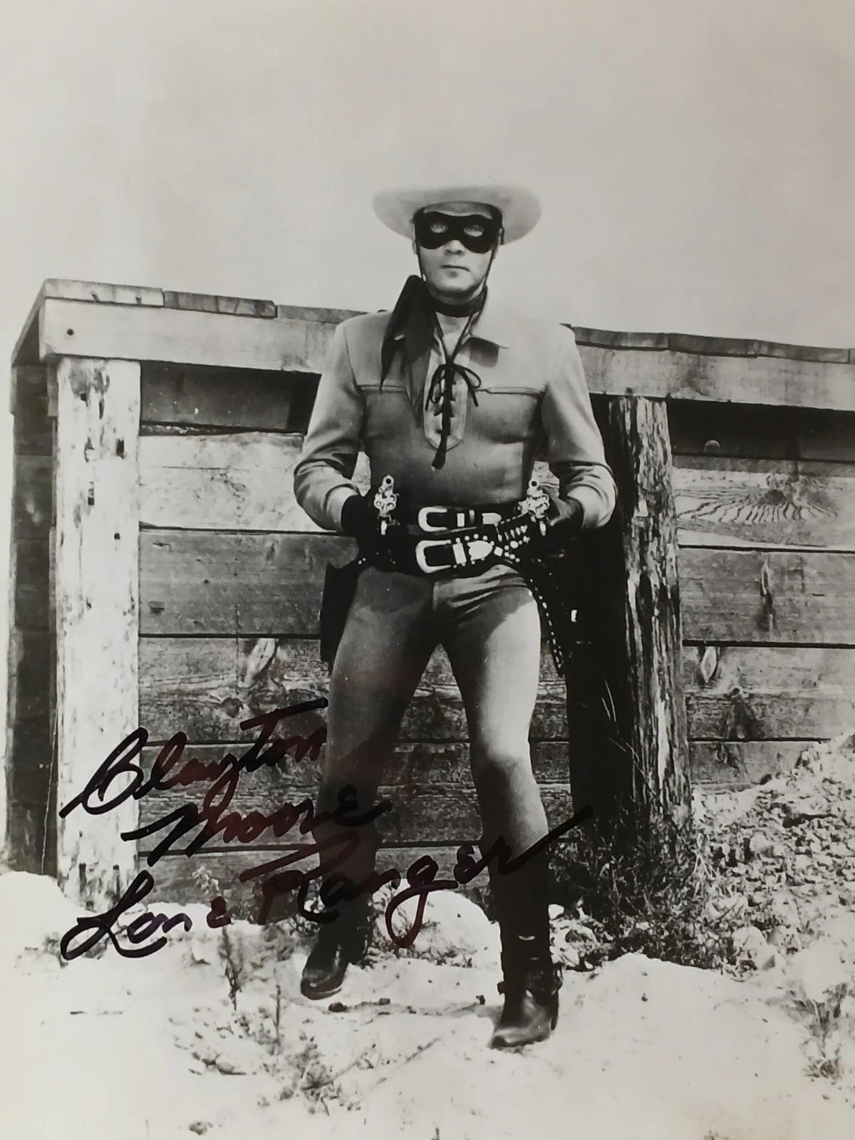 Jim Davis — Clayton Moore Lone Ranger Autographed Photo Signed Photo 8x10 Western TV Show, изображение 5