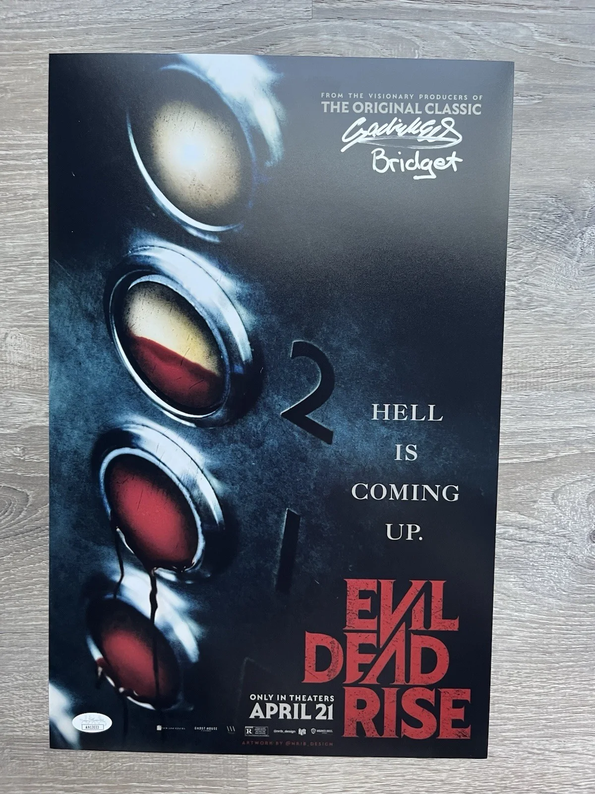 Gabrielle Echols — Gabrielle Echols Signed Evil Dead Rise 11x17 Photo JSA COA Horror Auto, image 2