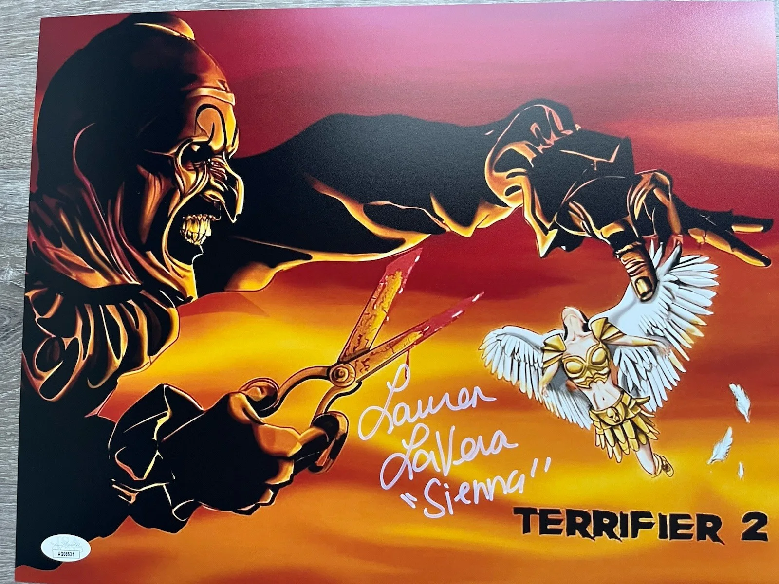 Lauren LaVera — Lauren LaVera Signed Terrifier 2 11x14 Photo JSA COA Sienna Art The Clown Horror, изображение 5