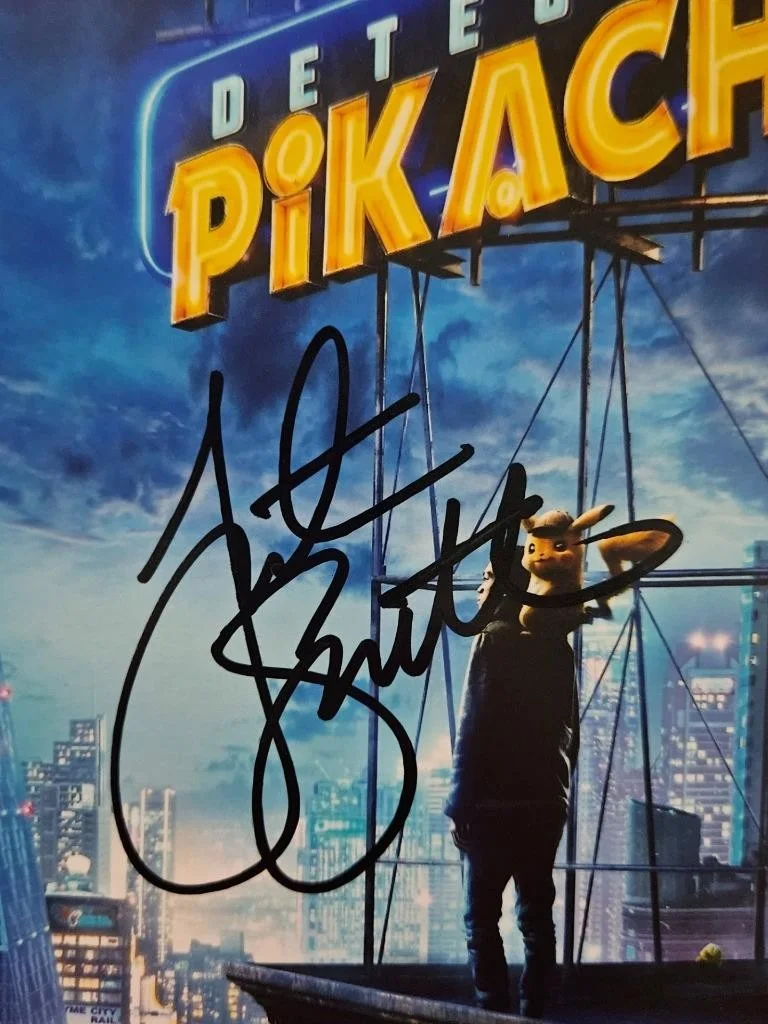 RYAN RENYOLDS JUSTICE SMITH — RYAN RENYOLDS JUSTICE SMITH DUAL SIGNED 8X10 PHOTO POKEMON DETECTIVE PIKACHU COA, изображение 2