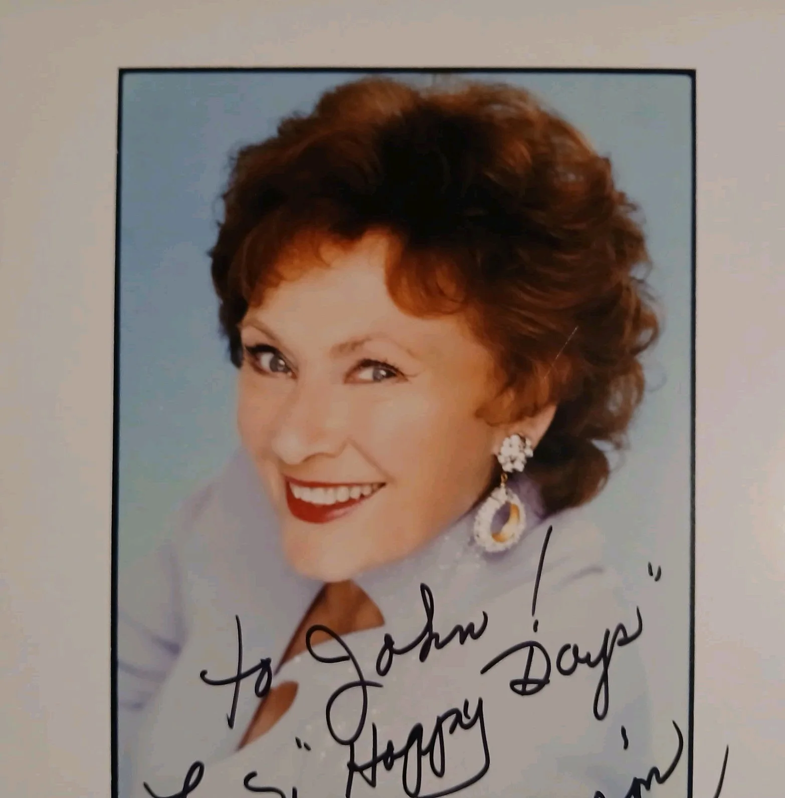 Marion Ross — Marion Ross Hand Signed 8x10 Ins 'Love & Happy Days' John Mrs. Cunningham, image 3