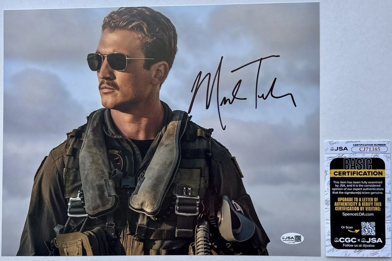 MILES TELELR — MILES TELLER HAND SIGNED AUTOGRAPH 'TOP GUN MAVERICK' 11X14 PHOTO +JSA COA, изображение 2