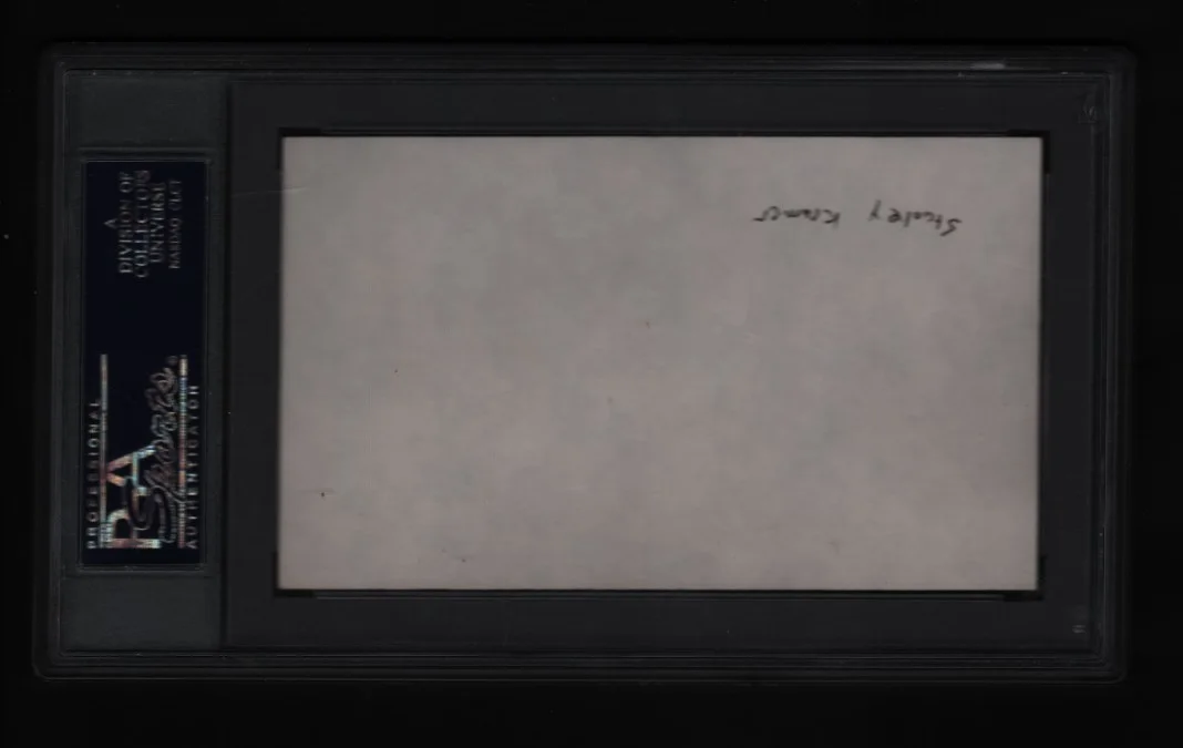 Stanley Kramer — STANLEY KRAMER d.2001 Signed Autograph Index Card PSA director Caine Mutiny, image 2