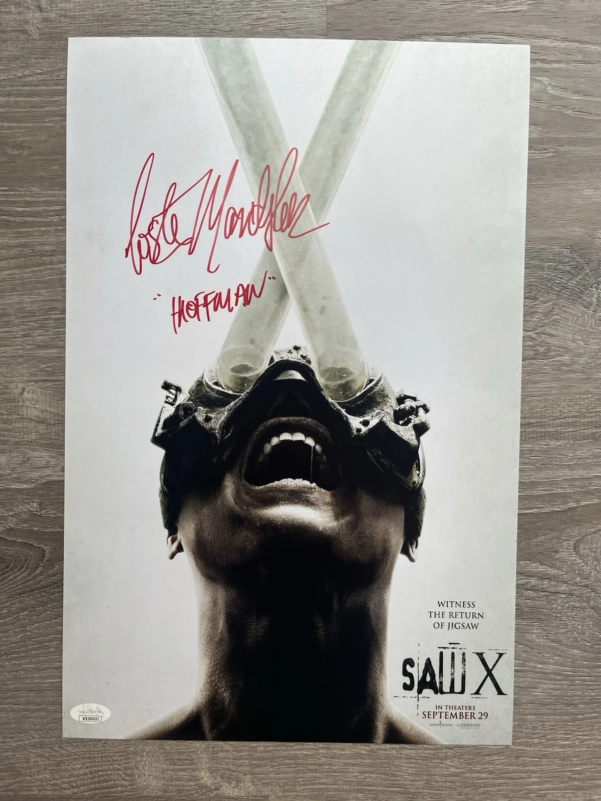 Costas Mandylor — Costas Mandylor Signed Saw X 11x17 Photo JSA COA Detective Hoffman Jigsaw Horror, image 2