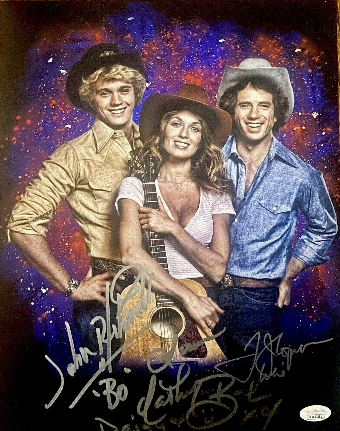 Catherine Bach — Catherine Bach, Schneider & Tom Wopat Signed 11 x 14 Photo Dukes Of Hazzard -JSA, изображение 2