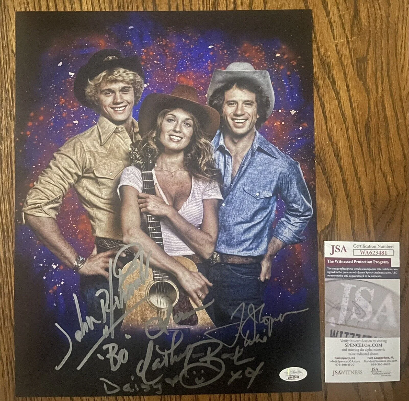 Catherine Bach — Catherine Bach, Schneider & Tom Wopat Signed 11 x 14 Photo Dukes Of Hazzard -JSA, изображение 4