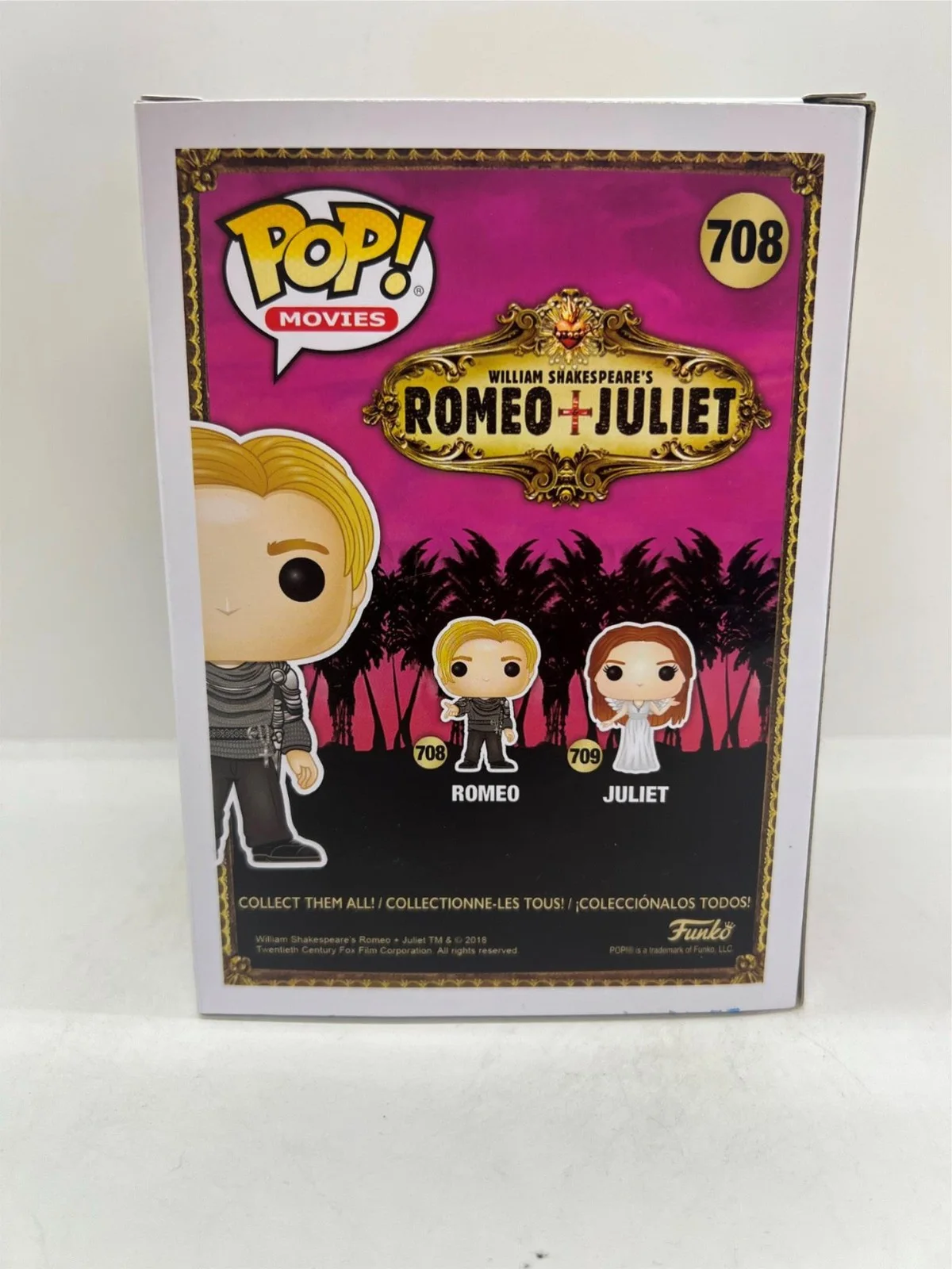 Leonardo Dicaprio Signed Romeo Funko Pop Romeo and Juliet #708 ACOA, изображение 3