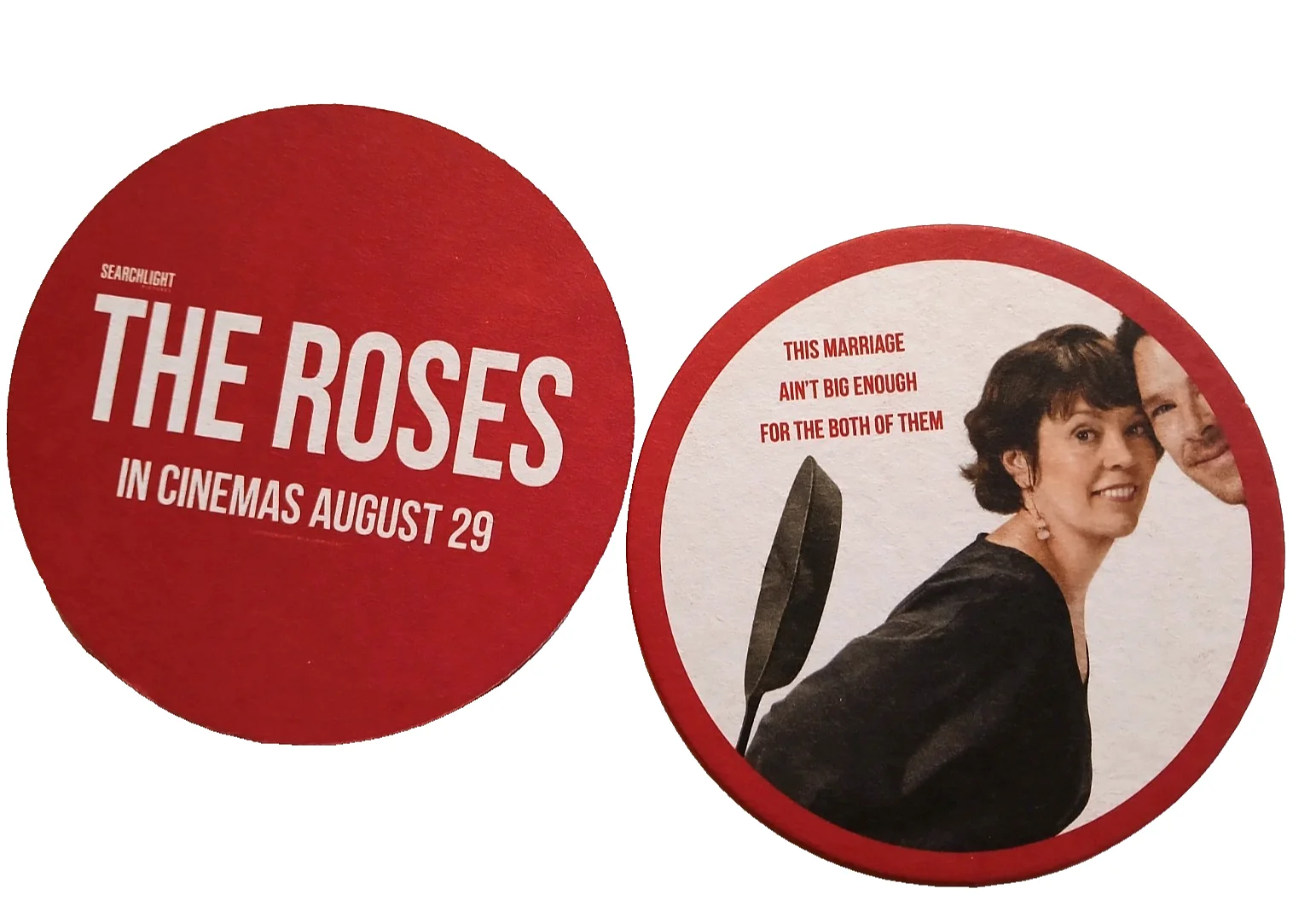 The Roses Film Promo Coasters x 2 Benedict Cumberbatch Olivia Coleman, изображение 3