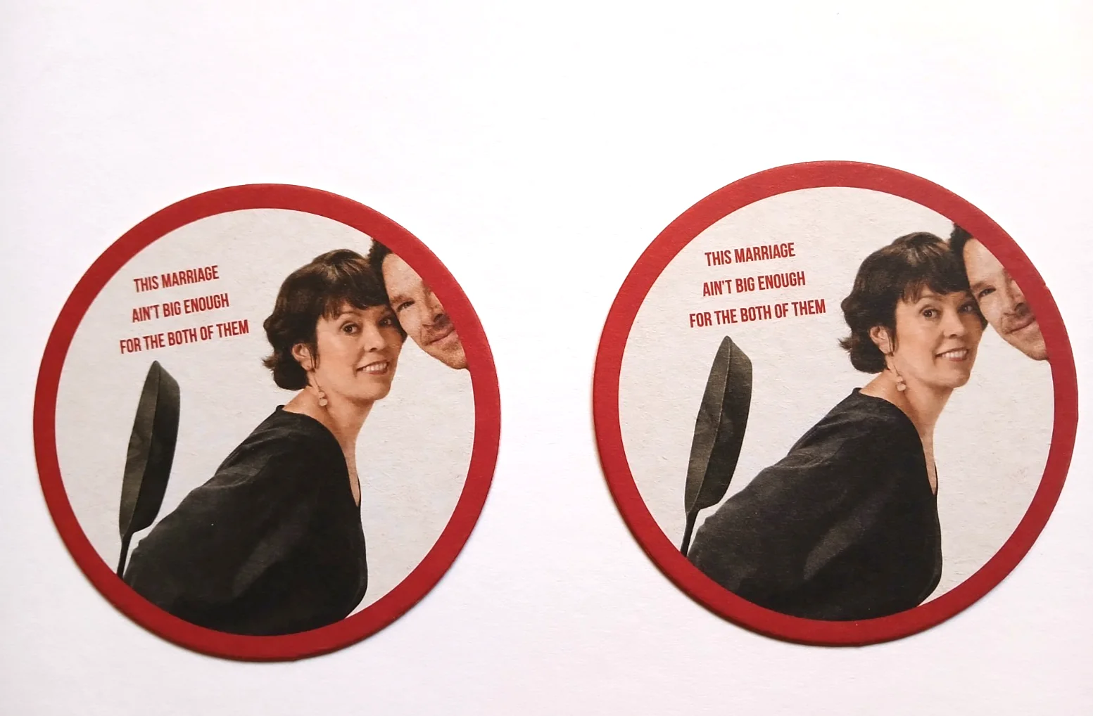 The Roses Film Promo Coasters x 2 Benedict Cumberbatch Olivia Coleman, изображение 4