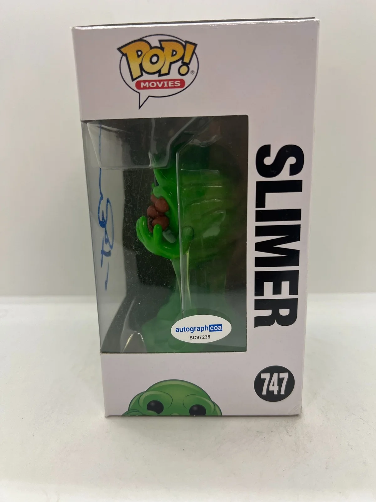 Ivan Reitman Signed Ghostbusters Funko Pop Slimer #747 ACOA, image 2