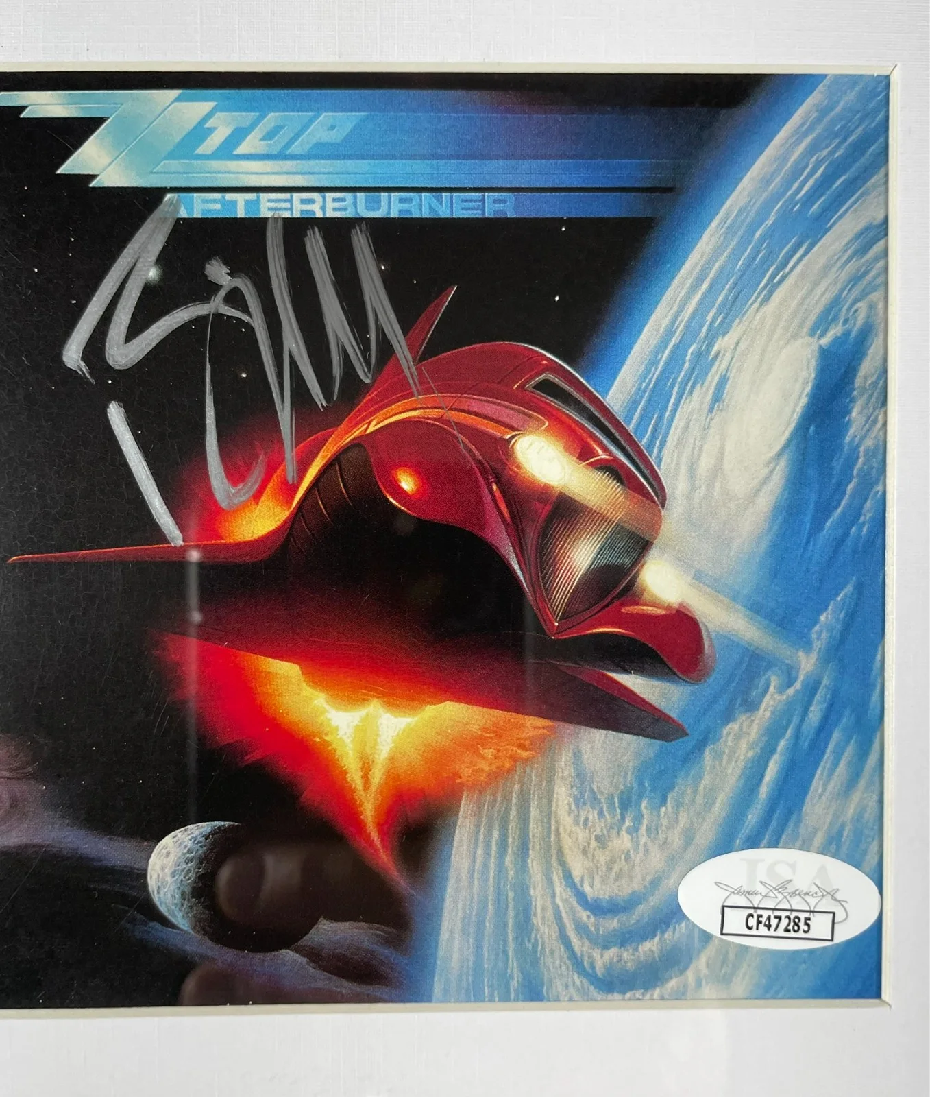 Billy Gibbons — Billy Gibbons Signed ZZ Top Afterburner CD Booklet Framed Matted Display JSA COA, image 2