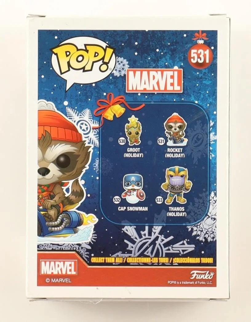 Bradley Cooper — Bradley Cooper Signed Autographed Marvel Rocket Holiday Funko #531 JSA AR41379, image 4