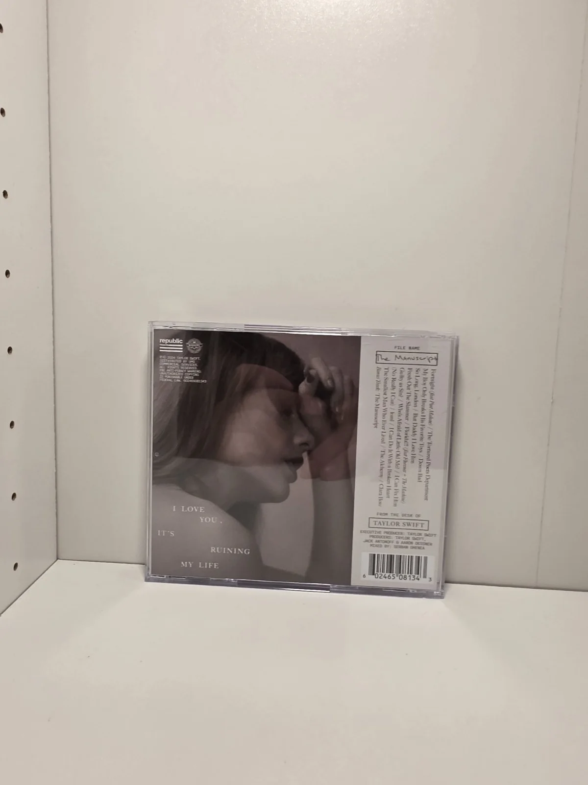 Taylor Swift Signed Tortured Poets Department Cd Thick Insert, image 3