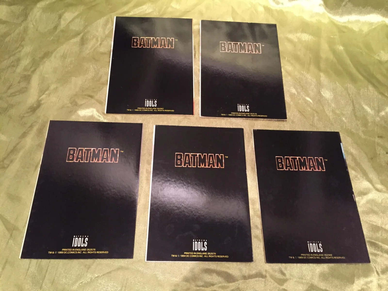 5 x BATMAN MOVIE 1989 ATHENA 'IDOLS' GREETING CARDS UK EXCLUSIVE - EXCELLENT, изображение 2