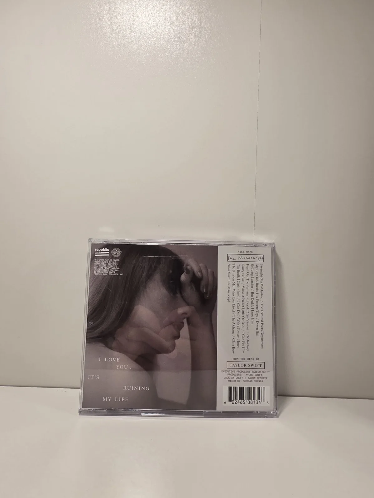 Taylor Swift Signed Tortured Poets Department Cd Thick Insert, image 3