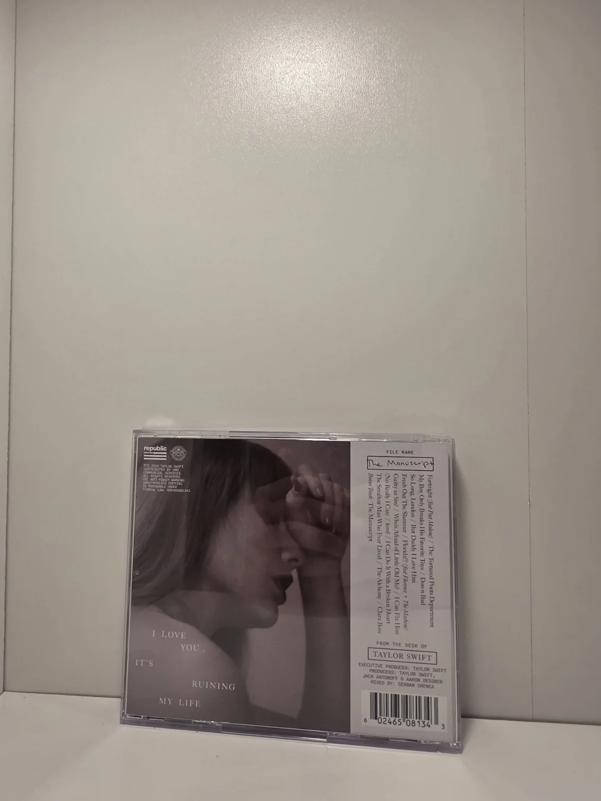 Taylor Swift Signed Tortured Poets Department Cd Thick Insert, image 3