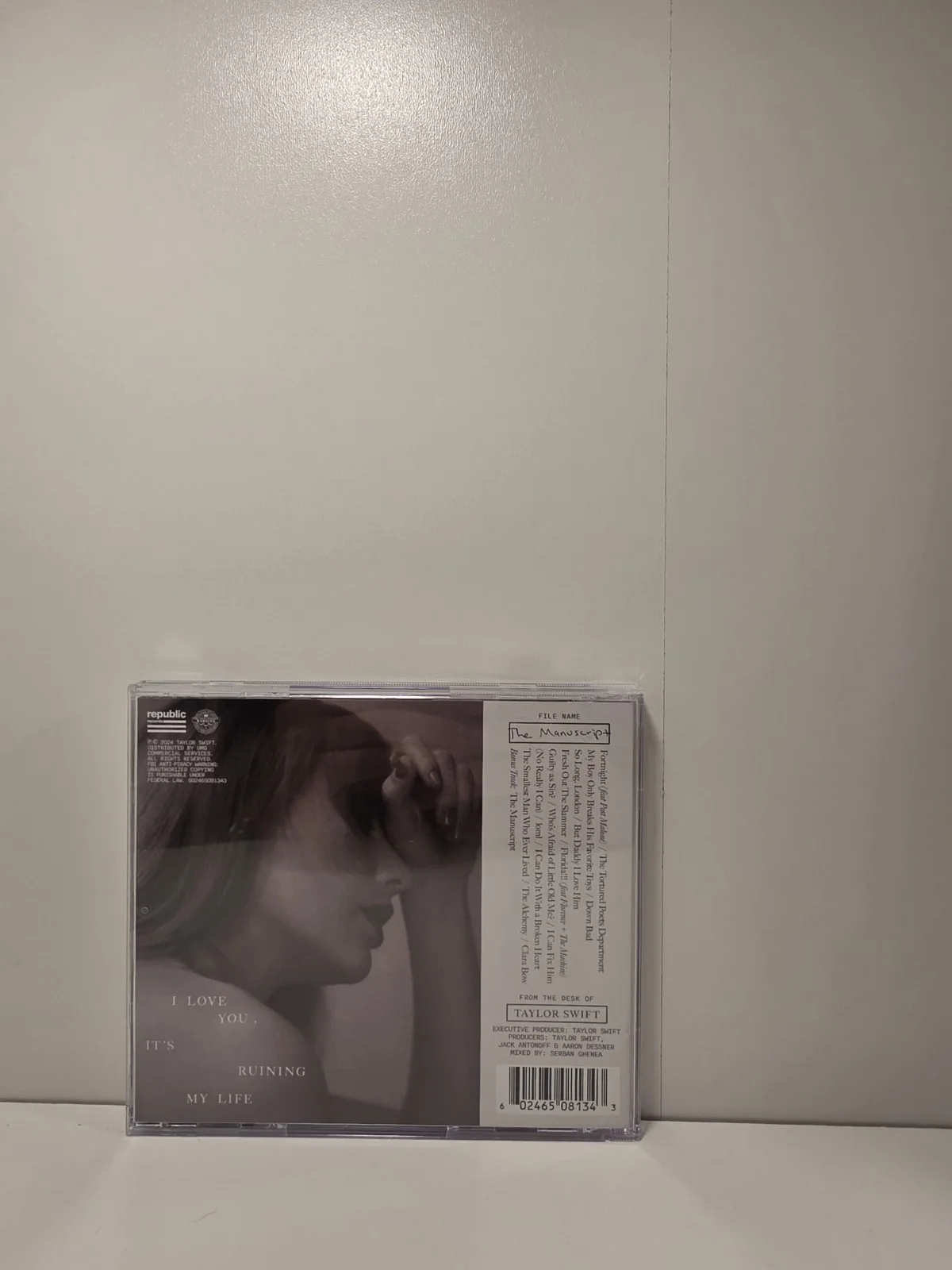 Taylor Swift Signed Tortured Poets Department Cd Thick Insert, image 3