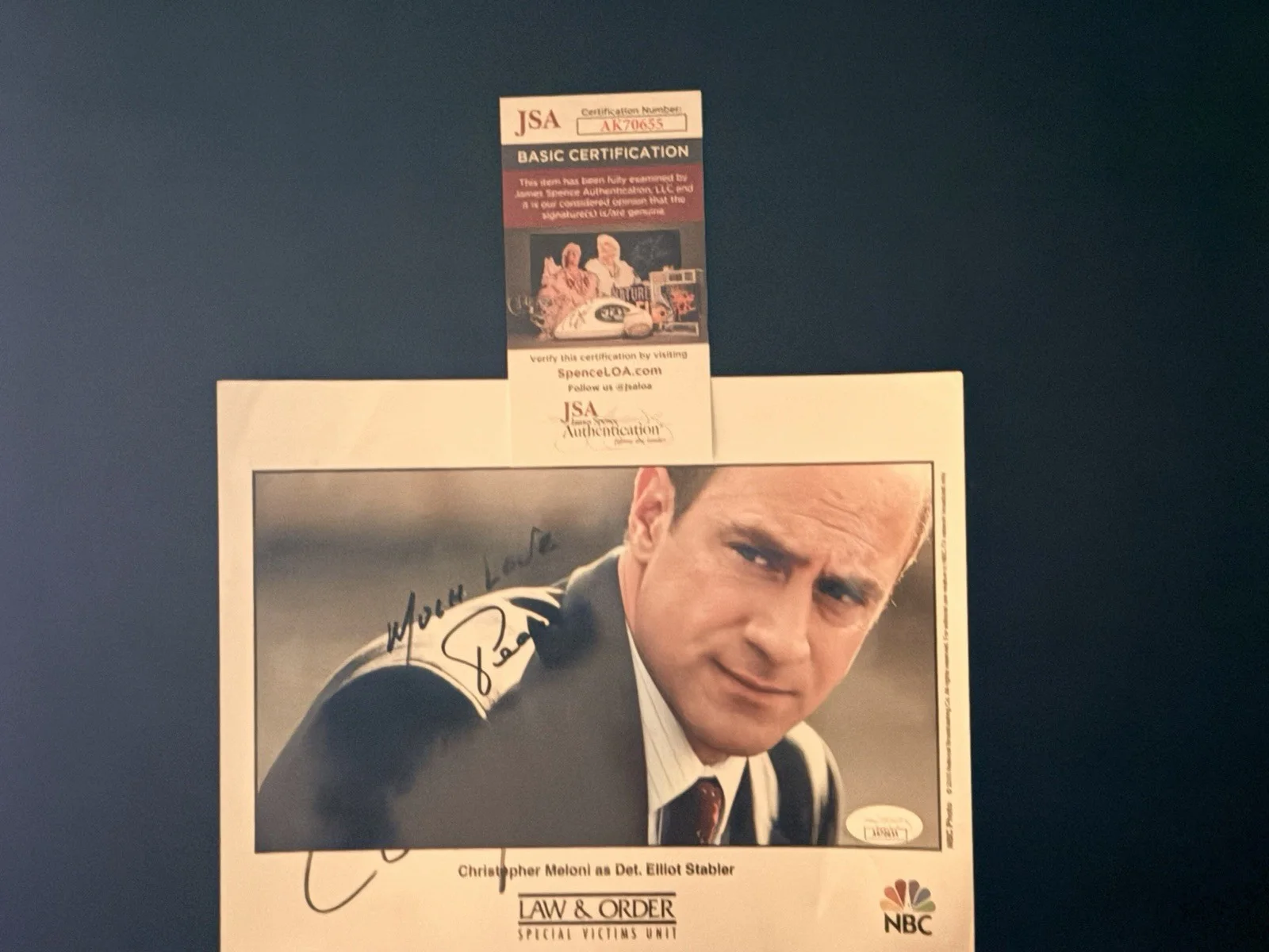 Mariska Hargitay Christopher Meloni Iced T — LAW & ORDER SVU signed CAST 8x10 photo MARISKA HARGITAY ICE T CHRIS MELONI, изображение 2