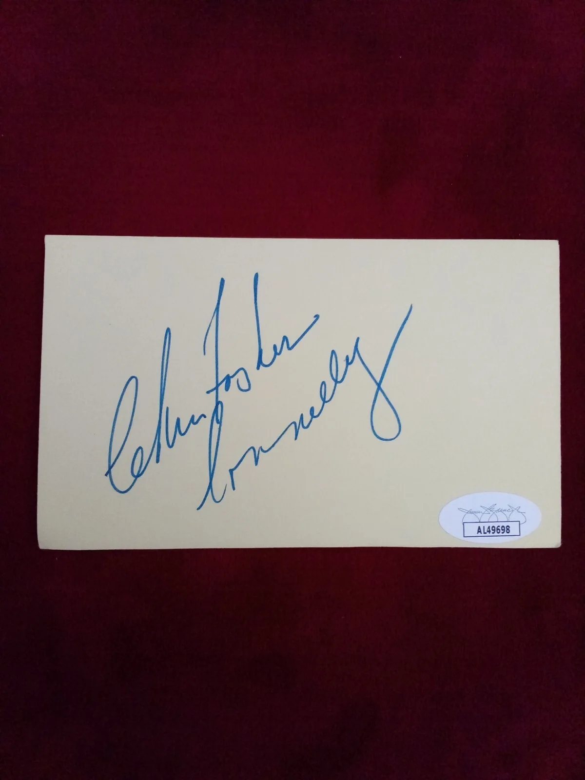 Christopher Connelly — Christopher Connelly Signed 3×5 Index Card – Peyton Place Actor Autograph JSA #, image 2