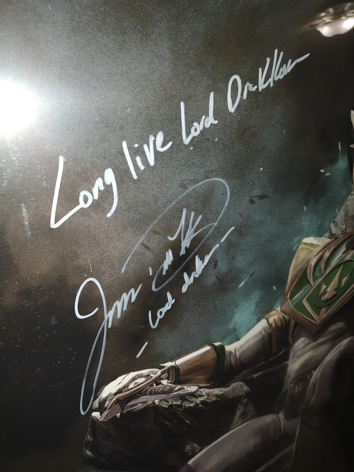 jason david frank — MMPR Poster 24x36 Lord Drakkon /150 Signed Quote Jason David Frank JSA Letter, изображение 2