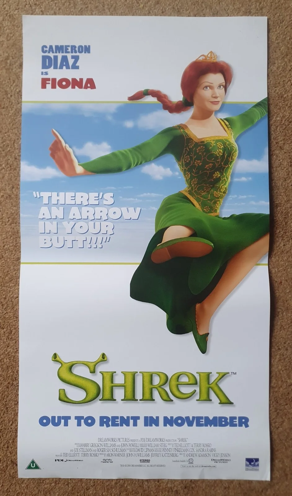 Shrek (2001) + sequels - set of 5 original UK DVD posters, изображение 2