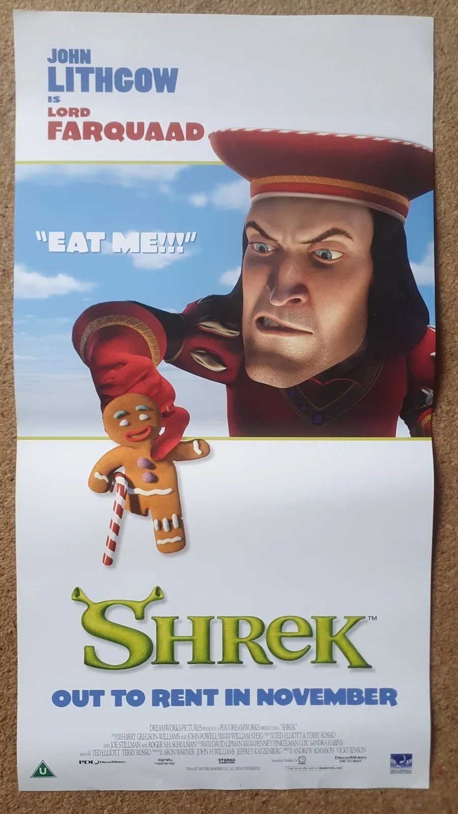 Shrek (2001) + sequels - set of 5 original UK DVD posters, изображение 3
