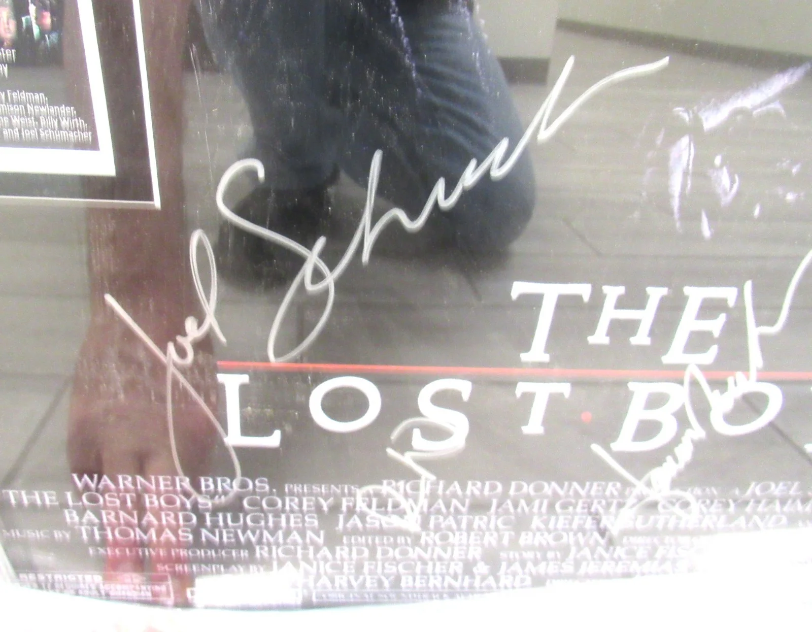 Kiefer Sutherland — THE LOST BOYS Movie Poster Custom Framed with 11 SIGNATURES 28 x 41 + LP & DVD, изображение 4