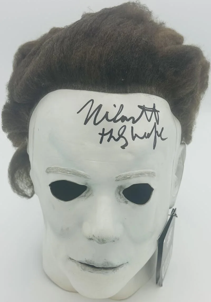 NICK CASTLE — NICK CASTLE SIGNED MICHAEL MYERS TOTS MASK HALLOWEEN HORROR AUTOGRAPH BAS 3675
