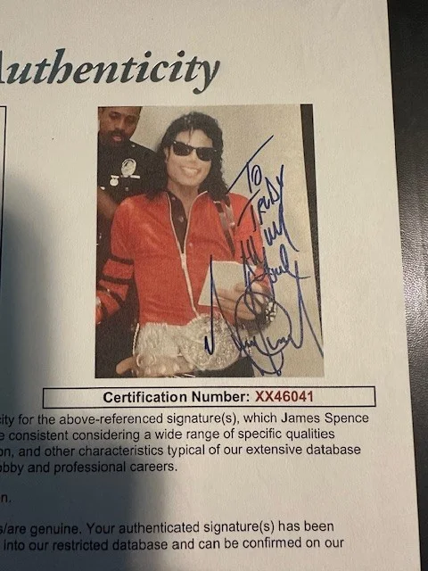 MICHAEL JACKSON AUTOGRAPHED SIGNED 8X10 PHOTO JSA FULL LETTER RARE King Of Pop, image 2