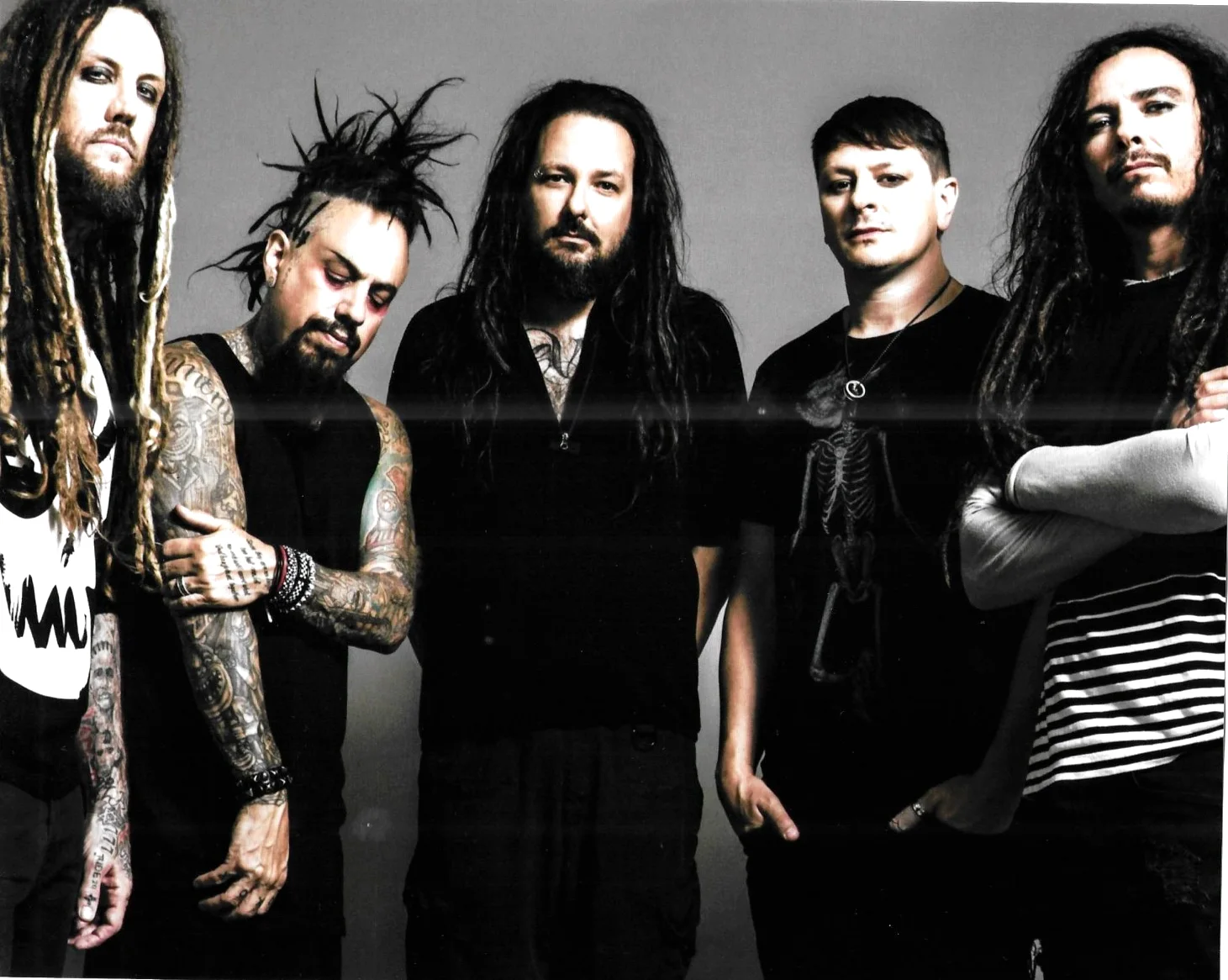 Brian Welch & Ray Luzier signed 4x6 index card, image 2