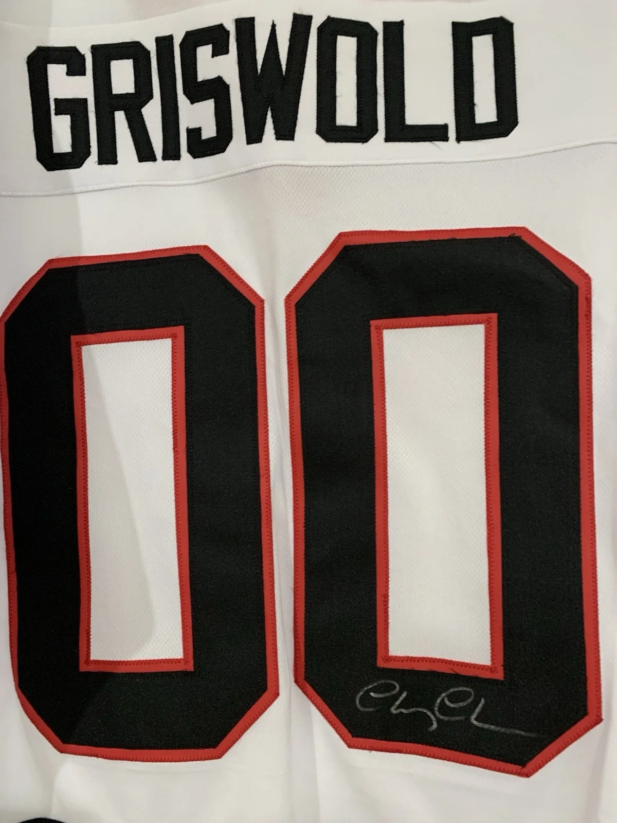 Chevy Chase — Chevy Chase Signed Blackhawks "Griswold "Jersey (Beckett COA) Christmas Vacation, image 2