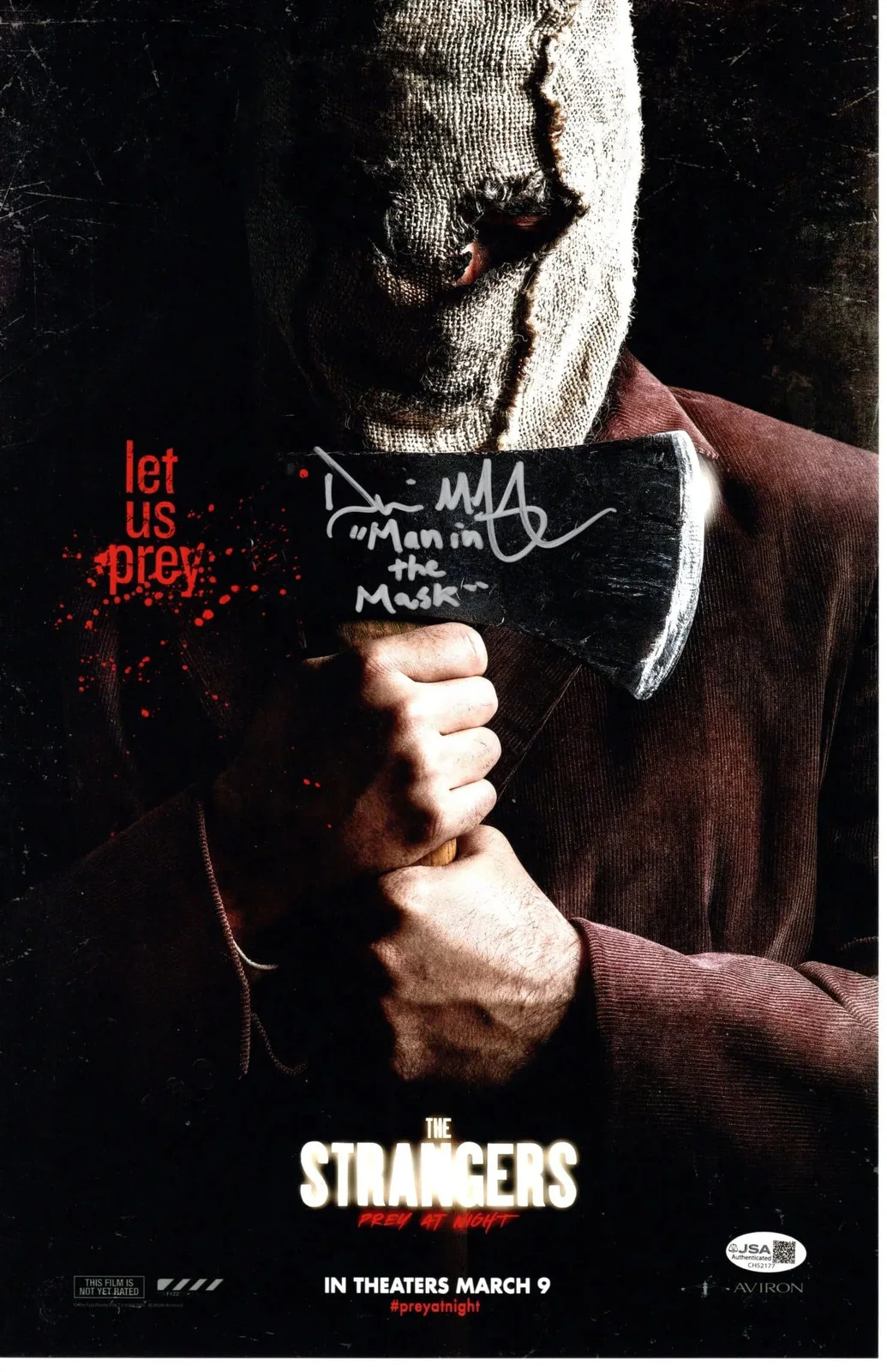 Damian Maffei — Damian Maffei signed 11x17 Poster Man in the Mask - The JSA Authentication