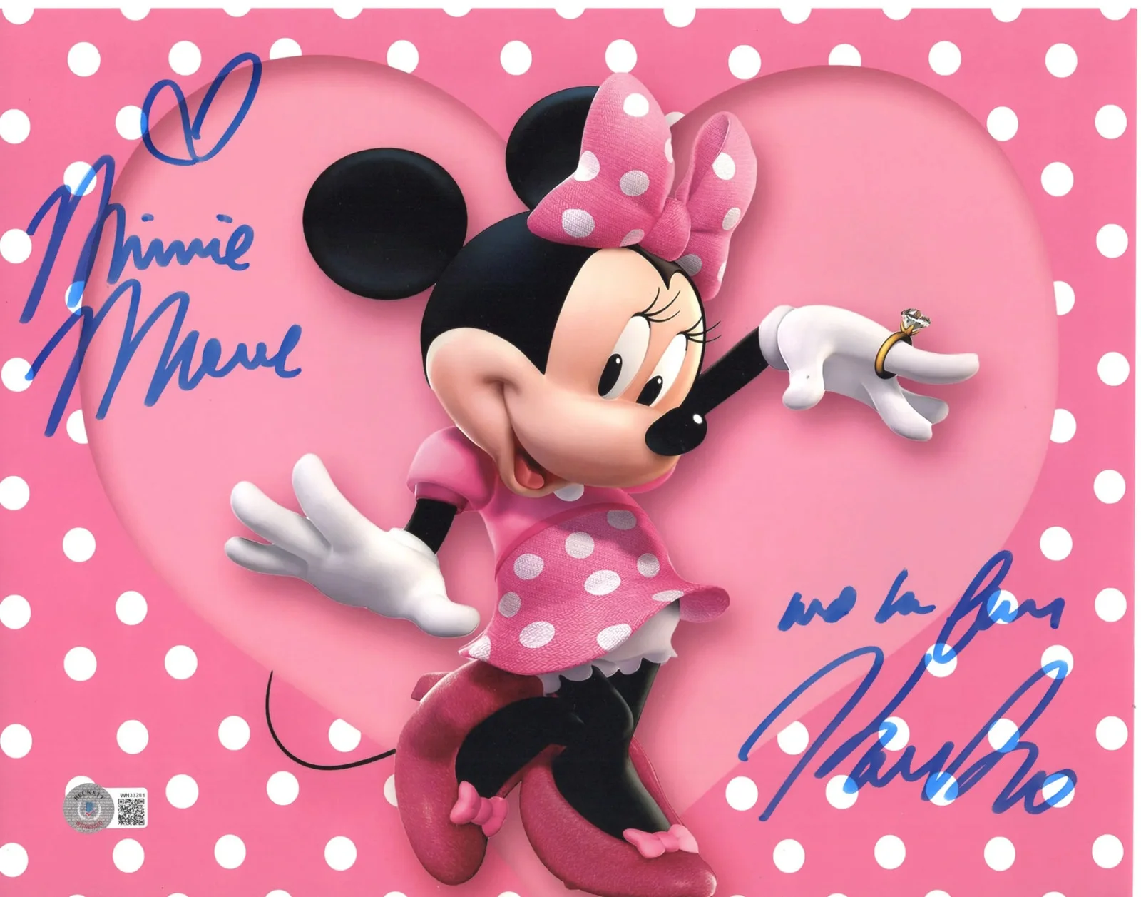 Kaitlyn Robrock — Kaitlyn Robrock signed 11x14 Photo Disney Minnie Mouse Beckett Authentication