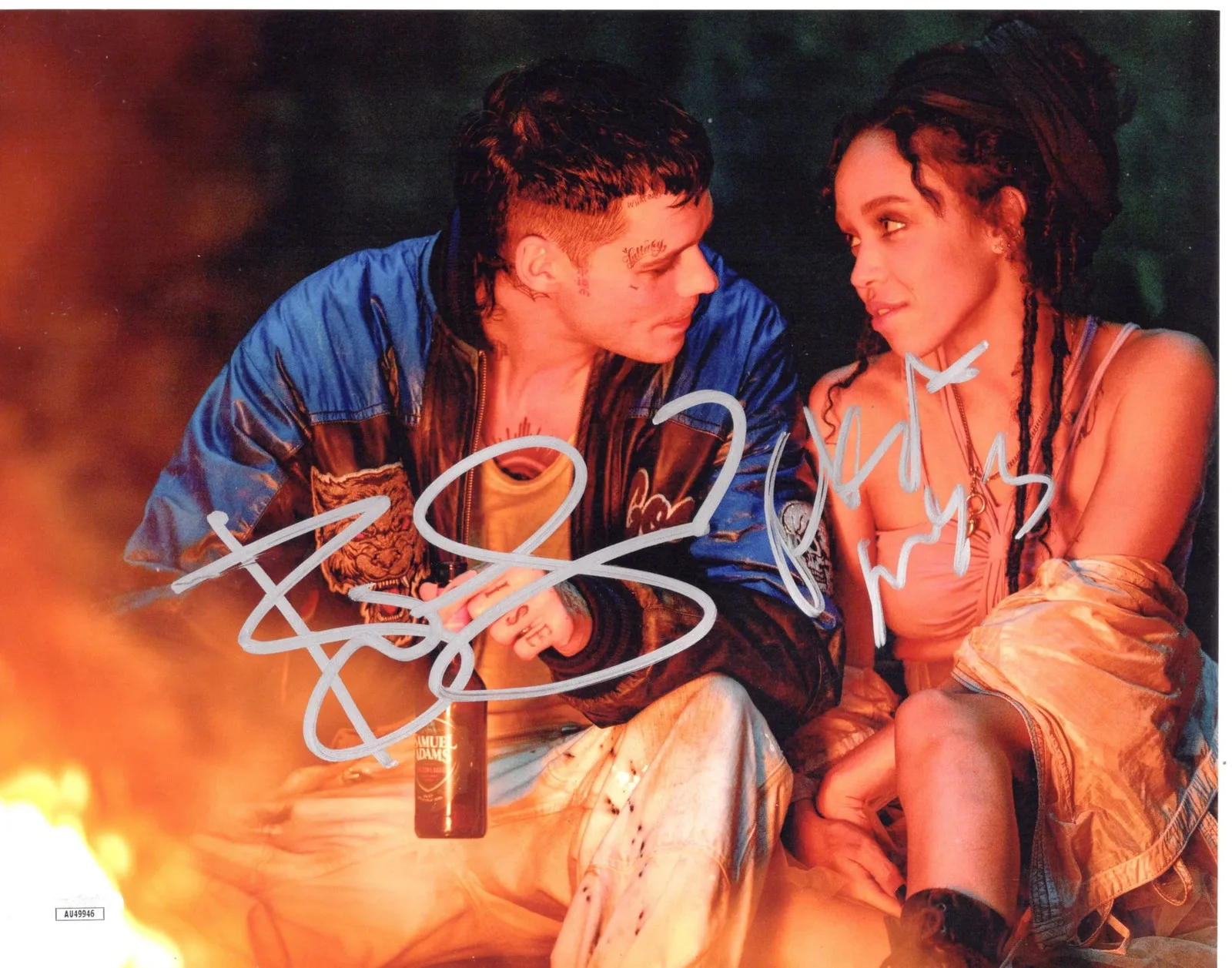 Bill Skarsgard & FKA twigs — Bill Skarsgard & FKA twigs signed 11x14 Photo Eric Draven The Crow JSA