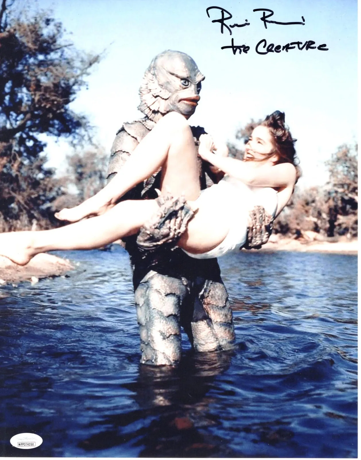 Ricou Browning — Ricou Browning signed 11x14 Photo The Gill Man Creature from Black Lagoon JSA