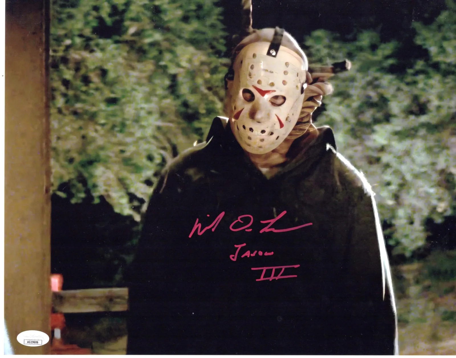 Mike DeLuna — Mike DeLuna signed 11x14 Photo Jason Voorhees Friday the 13th Part III 3 JSA