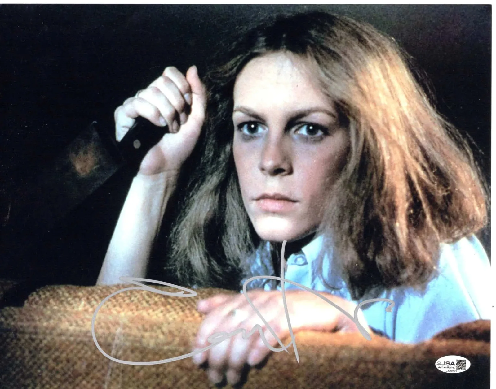 Jamie Lee Curtis — Jamie Lee Curtis signed 11x14 Photo Laurie Strode Halloween JSA Authentication